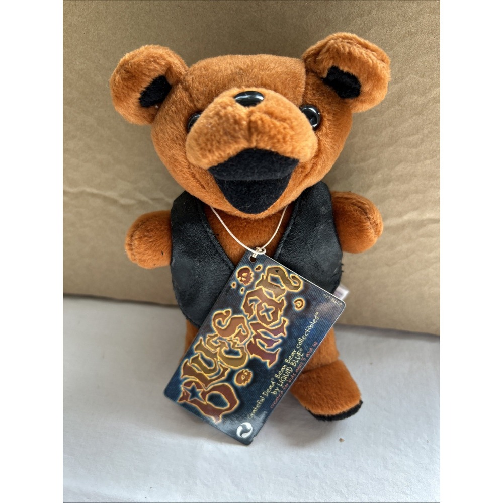 Blues Man Grateful‎ Dead Bean Bear Vintage Liquid blue 1998 Steven Smith